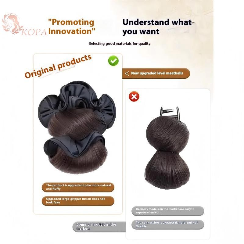 KOPA Low Bun Tóc Giả -In Messy Bun Tóc Thẳng Nối Dài Cho Dễ Dàng Updo Móng Vuốt Tổng Hợp Xộn Tóc Bun Dành Cho Nữ VN