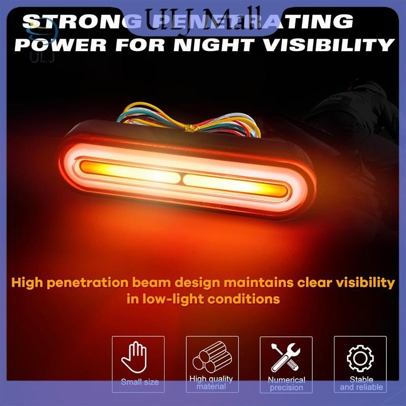 Đèn hậu xe máy đa năng ULJ 12V-80V có đèn báo rẽ, chống nước, dùng cho xe đạp bụi bẩn và ATV