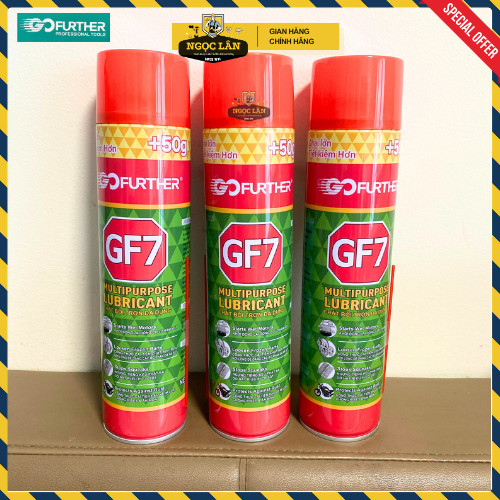 [Chai lớn] Chai xịt bôi trơn & chống rỉ sét đa năng Gofurther GF7 chai 350g dùng tốt tiện dụng