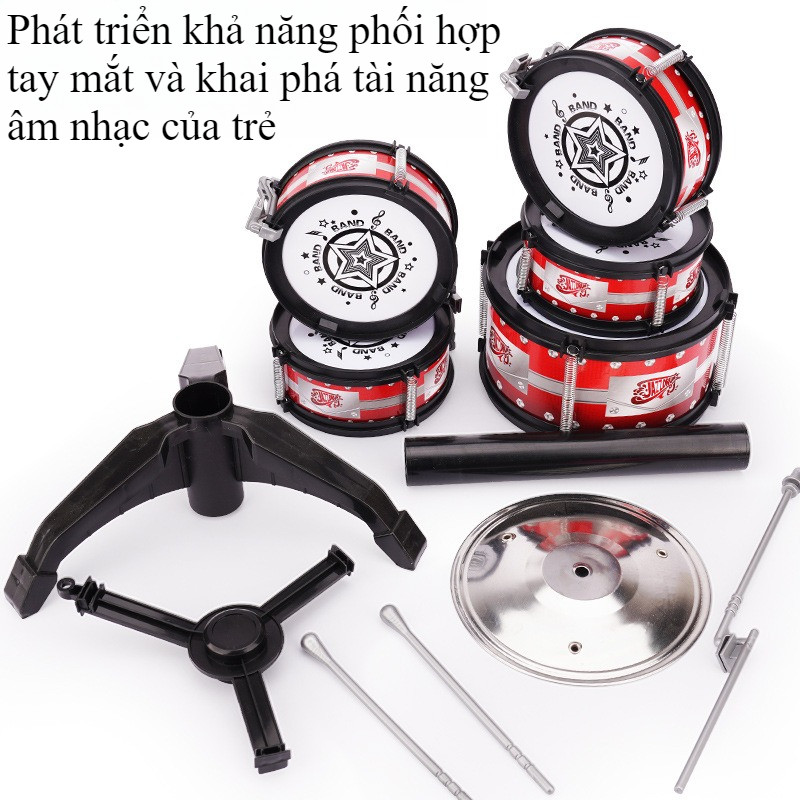 Đồ Chơi Bộ 5 Trống Jazz Dành Cho Trẻ Em Nhạc Cụ,Có Ghế Ngồi,đồ Chơi âm Thanh Vui Nhộn Quà Tặng đồ Chơi Cho Bé Trai