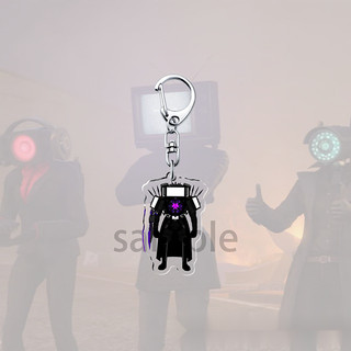 Cool Anime Skibidi Toilet Acrylic Keychain Keyring Figure Skibidi Dop Toy Pendant For Men Women Backpack F