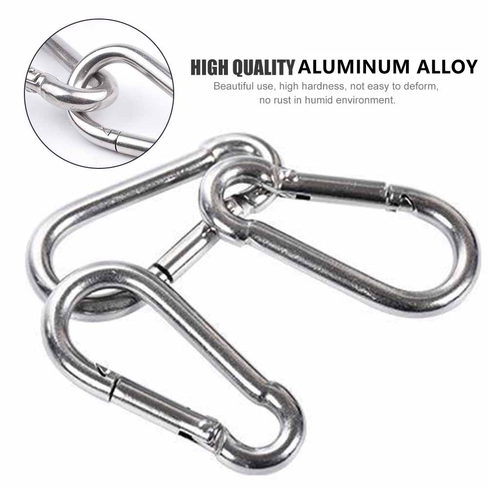 MB6 Set 10 Móc Khóa Garabiner Ghữ D Mini Bằng Hợp Kim Nhôm Tiện Dụng Khi Đi Gắm Trại MALAN