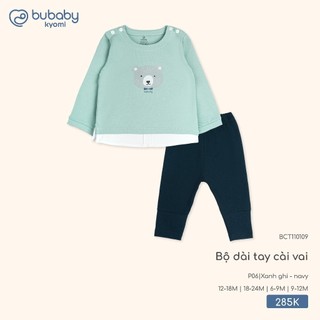Bubaby BCT110109 Bộ dài tay cài vai   🔅 T9.2