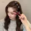PNPIA- Thời Trang Kim Cương Giả Bện Floo Kẹp Tóc Tóc Vòng Gãy Tóc Nữ Cố Định Lười Phụ Kiện Tóc
