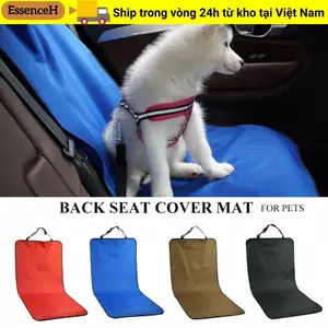 ESSENCEH Tấm lót ghế cho thú cưng trên ô tô, Thảm lót ghế sau chống bụi bẩn chống thấm nước, Thảm bảo vệ thú cưng đa năng màu trơn