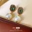 Thời Trung Cổ vintage Hình Bầu Dục Kim Cương Đôi Ngọc Trai Vòng Cổ Ánh Sáng Sang Trọng Niche Áo Len Dây Chuyền Retro Bộ Trang Sức 2026-6-11