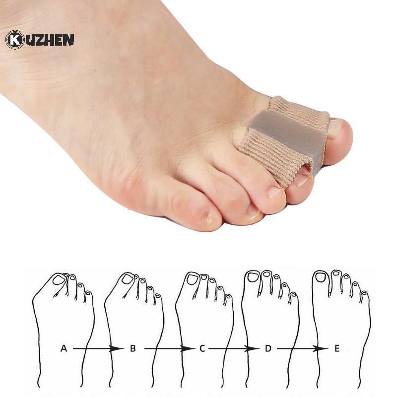 KUZHEN 1 Miếng Đệm Tách Ngón Chân 2 Vòng Vải Bunion Corrector Có Lớp Lót Gel Để Giảm Đau Bunion Và Chồng Lên Ngón Chân HOT