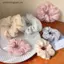 VFZ Hai Lớp Lụa Organza Scrunchies Hoa Ngọt Ngào Tóc Cho Bé Gái Đuôi Ngựa Giá Đỡ Dây Cao Su Dây Buộc Tóc Phụ Kiện Tóc OTE