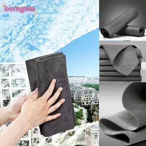 BORAGETE 3 Chiếc Không Dấu Vết Kính Vệ Sinh Vải Hộ Gia Đình Không Có Dấu Vết Dày Khăn Ăn