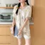 Đồ Ngủ Bộ Đồ Mặc Nhà Ngủ Thoải Mái Đơn Giản Instagram Hoạt Hình Rộng Rãi Bông Mây Mẫu Mới Mùa Hè Năm 2025 Cho Nữ