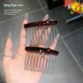 Lược Upside Down Acetate Màu Cà Phê Hổ Phách, Phụ Kiện Tóc, Mũ Đội Đầu Mùa Hè