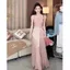 Sương mù màu hồng Phong cách mới Xuân hè Phong cách Pháp Sang trọng Nghệ thuật Sinh viên Lãng mạn Sling Váy dài Bộ đồ