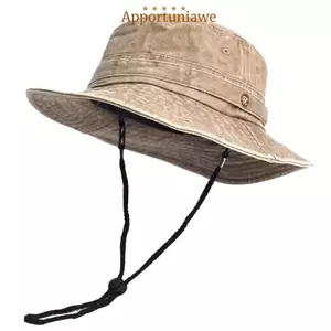 IAPPORTUNIA Mũ Xô, Mũ Cotton Rửa Chống Nắng Người Cá, Di Động Retro Thoáng Khí Thường Ngày Mũ Cao Bồi Câu Cá