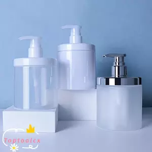 Hộp đựng xà phòng tắm TOPTOOLCX, Hộp đựng chai bơm 500 / 1200ml, Chai tắm có thể đổ lại bằng nhựa PET dung tích lớn cho dầu gội Dầu xả