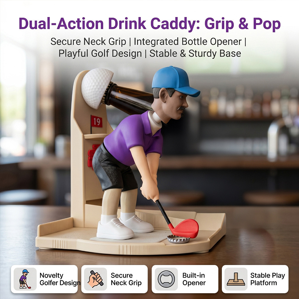 Ngộ nghĩnh Bia Dụng Cụ Mở Cho Golf Người Yêu Mới Lạ Hình Nắp Phóng Trò Chơi Lỗ 19 Thanh Câu Lạc Bộ