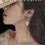 Hợp Kim Đồng Zircon Bông Tai Huayi] Niche Feel Flower Dài Opal Tua Rua Bông Tai Nhẹ Sang Trọng Móc Tai TQLI