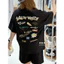 Áo thun ngắn tay Wacky willy lưng in graffiti nam nữ Áo thun cổ tròn Cotton cao cấp 100% 0617