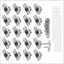 Cinna 20Pack Mini Yên Tĩnh Bánh Đa Năng Đồ Nội Thất Bánh Xe Con Lăn