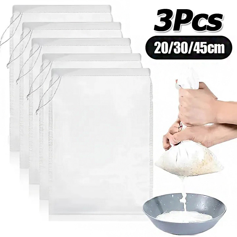 100 Lưới Nhà Bếp Túi Lọc Nylon / Trà Có Thể Tái Sử Dụng Cà Phê Sữa Chua Lọc Lưới / Túi Lọc Nylon