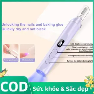 Trong Kho 2-Trong-1 Có Thể Sạc Lại Điện Nail Khoan & Đèn Đánh Bóng Đặt Cá Tuyết