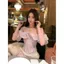 Mùa hè 2026 Phong cách mới Thiết kế đầy màu sắc lệch vai hẹp đẹp Top Pure Desire Một vai