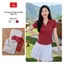Áo polo nữ CARDINA chất cotton lá cổ bẻ nẹp cổ V 6APC13