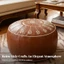 Da Như Ottoman Phân Bảo Quản Ottoman Tròn Thêu Lưu Trữ Phân Đoạn Khâu Cho Gia Đình