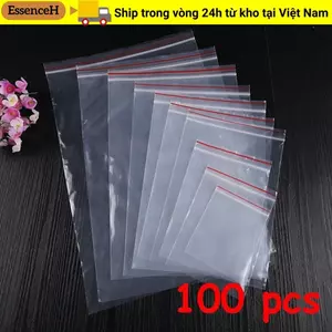 ESSENCEH 100 Cái / gói Túi Zip Trang Sức Có Thể Đóng Lại Bao Bì Bảo Quản Poly