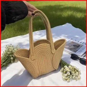 SQ11 Dệt và nối túi nách thiết kế đa năng thời trang Túi đeo dưới cánh tay mùa hè mới dung tích lớn