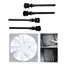 Btsg 12 24 36 Chiếc PC Quạt Gắn Pin Đinh Tán Đen Cao Su Mềm Giảm Tiếng Ồn Gắn Đinh Tán Cho PC Khung Xe Quạt Làm Mát