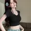 Pure Desire Sweet Hot Girl Áo thun ngắn tay cổ dây hai mảnh gợi cảm mùa hè Slim @