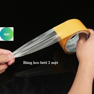 Băng Keo 2 Mặt 5cm x 10m Siêu Dính Lưới Sợi Thủy Tinh Dán Thảm Trải Sàn Chắc Chắn - Kho Sỉ Gia Dụng Alulu