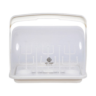 Kệ úp chén có nắp đậy, khay úp cốc, giá úp bình sữa Việt Nhật