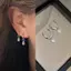 AqToCna Tinh Tế Giọt Zircon Mặt Dây Chuyền Bông Tai Thời Trang Đơn Giản Tính Khí Tai Nữ Bule Phụ Kiện Trang Sức Quà Tặng AqToCna