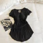 Phụ Nữ Tay Ngắn Váy Ngủ Bộ Có Ngực Đệm Ren Viền Loungewear Cho Trong Nhà Còn Lại Hàng Ngày Nhà Giải Trí Khoảnh Khắc