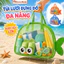 Túi Lưới Đựng Đồ Đi Biển HomeMate Hình Cá Cho Bé, Túi Đựng Đồ Chơi Cát Hồ Bơi Thoáng Khí Gấp Gọn