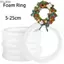 YUJINI 1 Vòng hoa thủ công DIY, Vòng xốp trắng tròn, Polystyrene bền cho đồ thủ công Giáng sinh 5 / 7 / 8 / 10 / 12 / 15 / 17 / 20cm Trang trí tiệc cưới