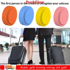 DUSKGLOW 8 Cái / bộ Vỏ bảo vệ bánh xe hành lý, Vali chống trượt chống trượt Vòng bảo vệ bánh xe, Silicone Giảm mài mòn bánh xe Giảm tiếng ồn Hộp bánh xe
