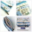 Mục vụ Hoa Ví Đựng Tiền Xu 4 Lớp Phân Vùng Đôi Dây Kéo Vải Cotton Túi Đựng Tiền Xu Cô Gái Thẻ ID Retro Túi Nhỏ