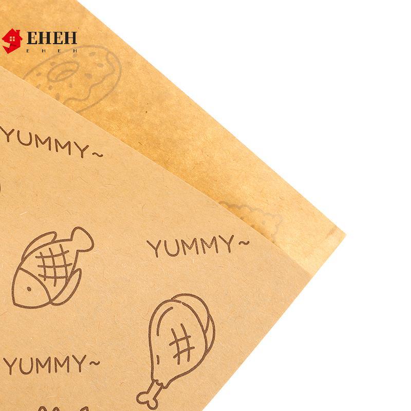 [EHEH] 50 Cái Hoạt Hình Dễ Thương Giấy Sáp Vuông Sandwiches Burgers Khoai Tây Chiên Bọc Túi Giấy Wd Giấy Nướng Thực Phẩm Túi Đựng VN
