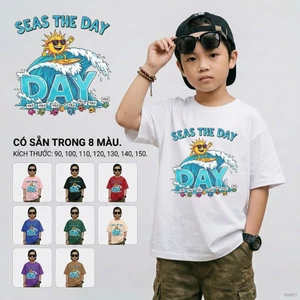 Áo thun trẻ em Size 90-150 học sinh tiểu học Co giãn tốt Dễ phối đồ