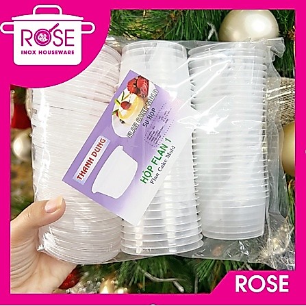 Hũ bánh flan THANH DUNG SỐ 1  ( 50 hủ) 70ml - Hủ làm bánh flan, Caramen có nắp CAO CẤP chịu nhiệt an toàn