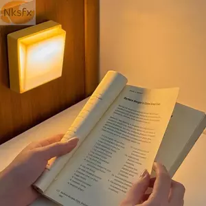 Đèn ngủ Led NKSFX, Đèn sưởi ấm trang trí phòng Công tắc đèn ngủ, Đèn bàn sạc USB từ tính tối giản Phòng ngủ