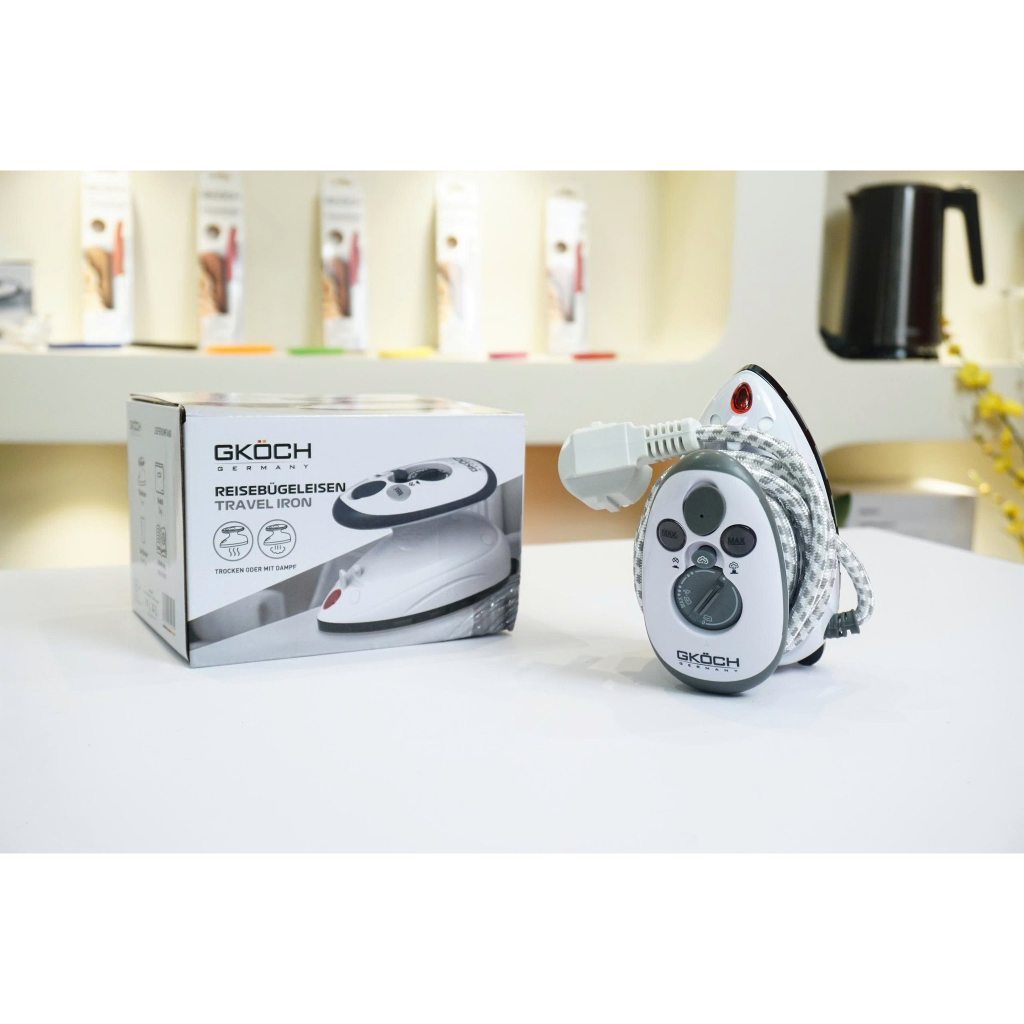 Bàn Ủi Du Lịch Mini GKÖCH Nội Địa Đức 420W Ủi Hơi Nước & Ủi Khô Bảo Hành 24 Tháng