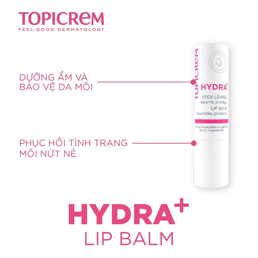 Son dưỡng môi Topicrem Hydra+ Lip Balm 4g