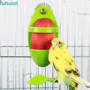 FUHUIOT 4 Bộ nạp xương đòn, Hộp nạp thức ăn bền di động, Đồ dùng lồng chim Treo tương tác Dễ dàng làm sạch Đồ chơi cá rô cho ăn Vẹt
