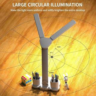 Đèn bàn LED Hai đầu USB có thể điều chỉnh độ sáng đèn bàn với đồng hồ lịch có thể gập lại bảo vệ mắt đọc đèn ngủ