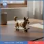 Corgi trên Ván Trượt Trang Trí Thủ Công Trượt Ván Chó Tượng Phong Cách Vintage Thu Nhỏ Chiêm Tinh Chó Cho Bàn Làm Việc Văn Phòng