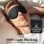 Mắt ngủ PYCOU, Memory Foam Soft Comfortable Blackout Eye, Dây đeo có thể điều chỉnh thoáng khí di động Du lịch Eye Sleep