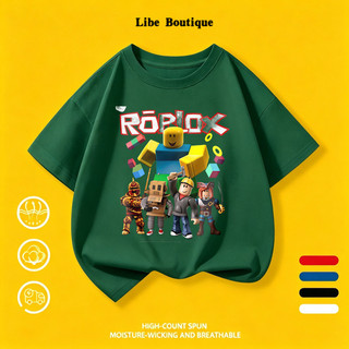 COD✅(Hồ Chí Minh) Áo thun trắng cotton in nhân vật game Roblox, size 9-65kg, vải thoáng mát thấm mồ hôi